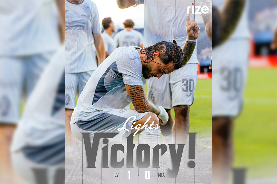 Manuel Arteaga marca en la victoria parcial de Las Vegas Lights ante Miami FC